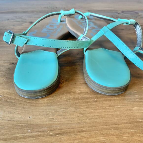 Circus Sam Edelman Womens Sandals Sz 10M Cayden Mint Green T-Strap Buckle Thong - Picture 6 of 9